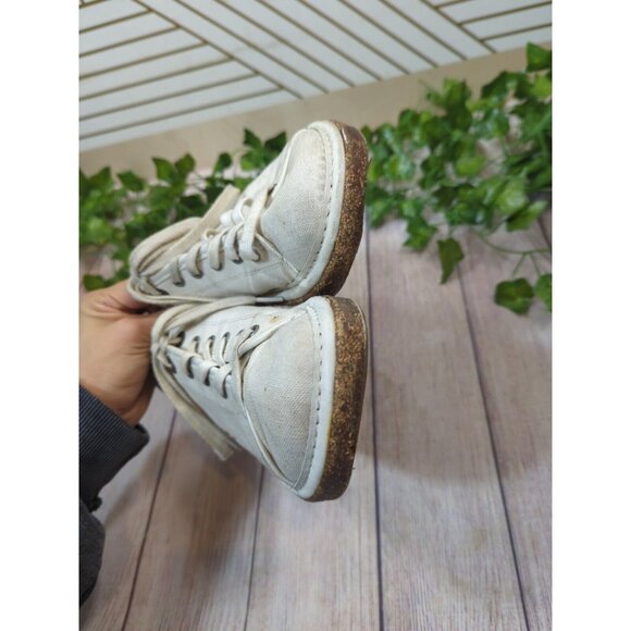 Birkenstock Santa Cruz White Canvas Round Toe Oxford Sneakers Size 37 - Picture 4 of 11